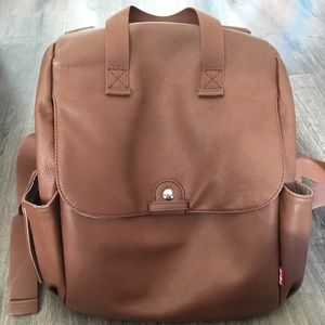 Babymel faux leather backpack diaper bag